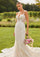 Wedding Dresses Glitter Long Fitted Beaded Lace Wedding Dress Ivory/Blush/Prosecco