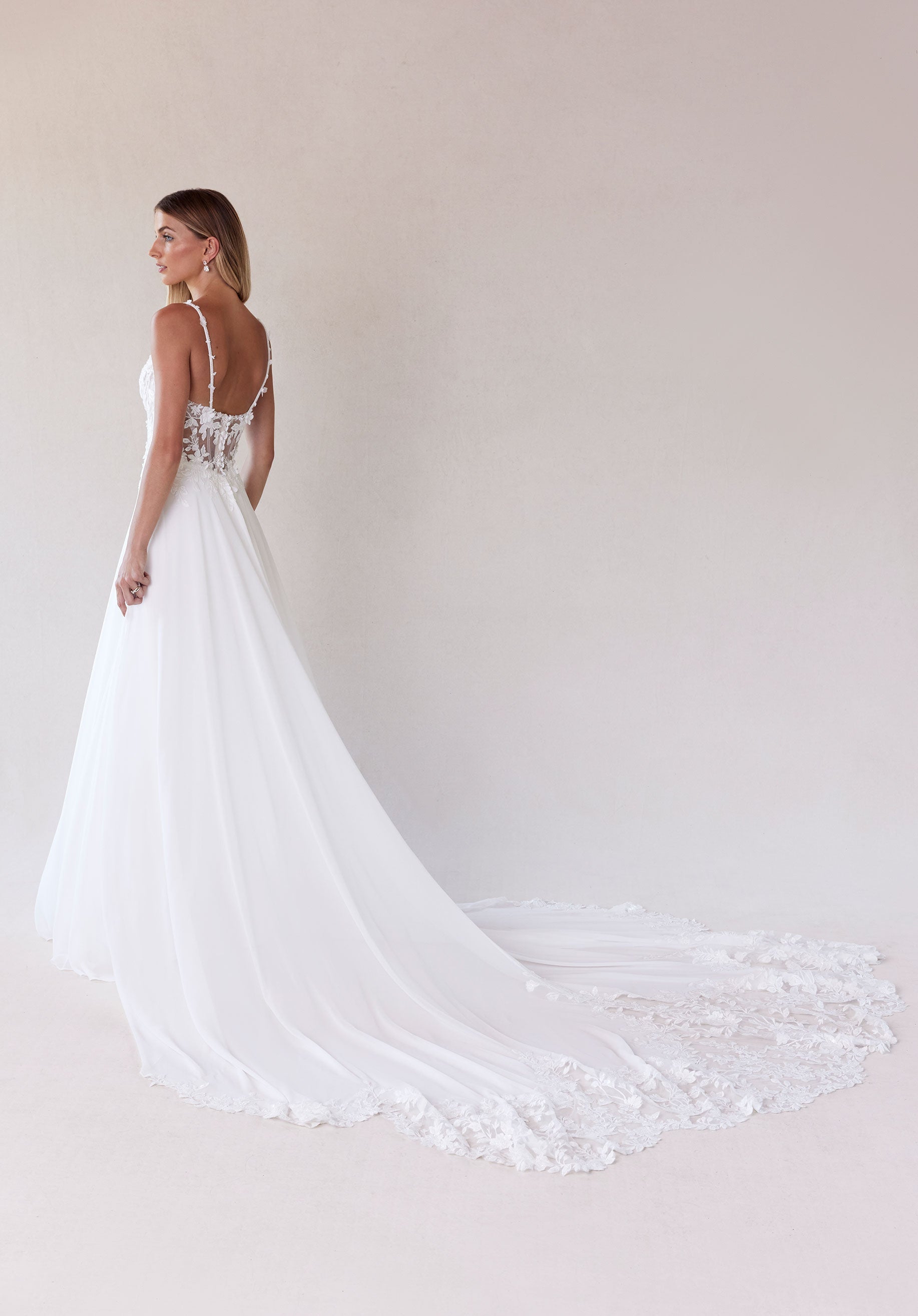 Wedding Dresses Long Beaded A Line Wedding Dress  Ivory/Sand/Honey