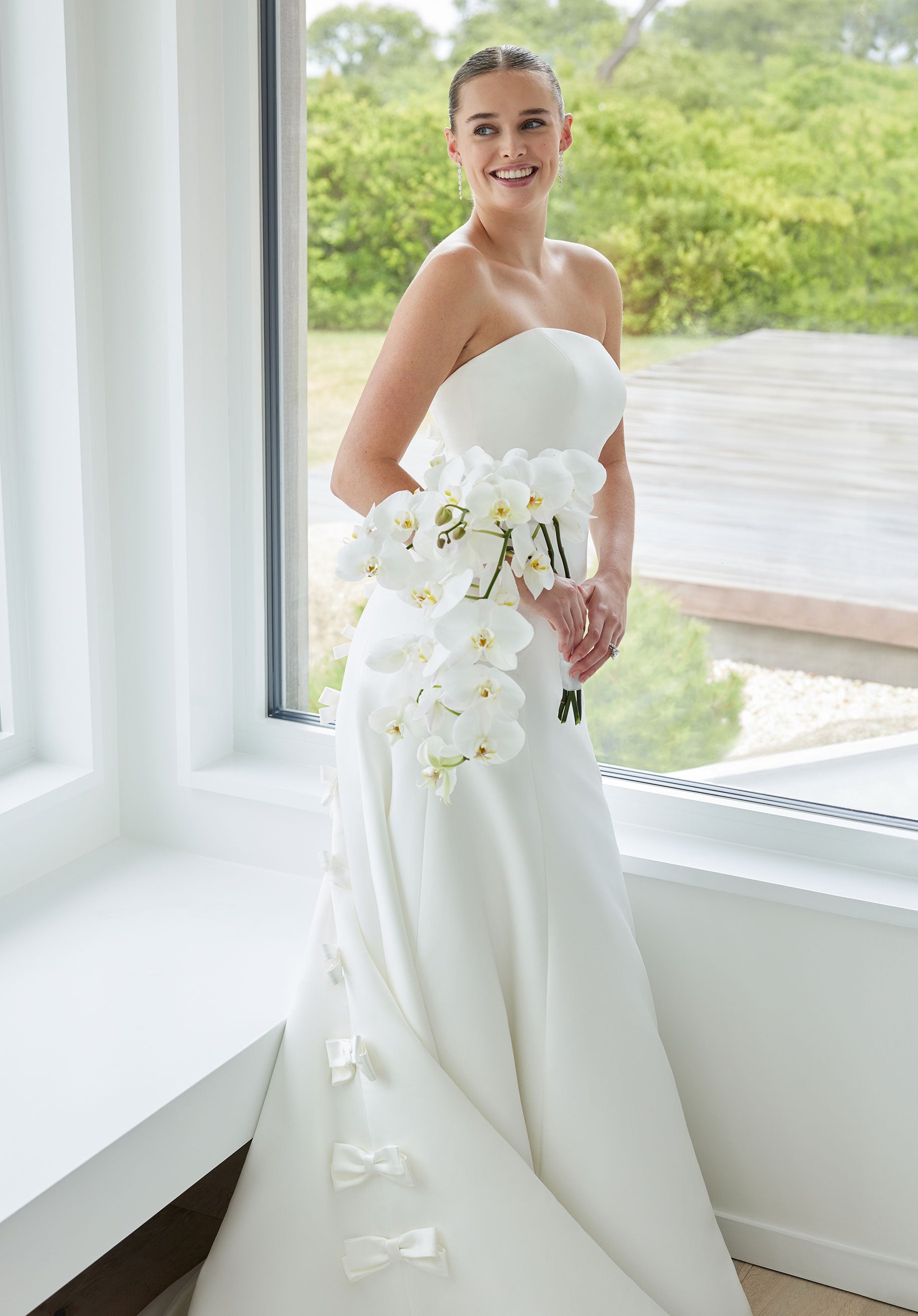 Wedding Dresses Simple Long Wedding Dress Ivory