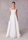 Wedding Dresses Pleated Long A Line Wedding Dress Ivory