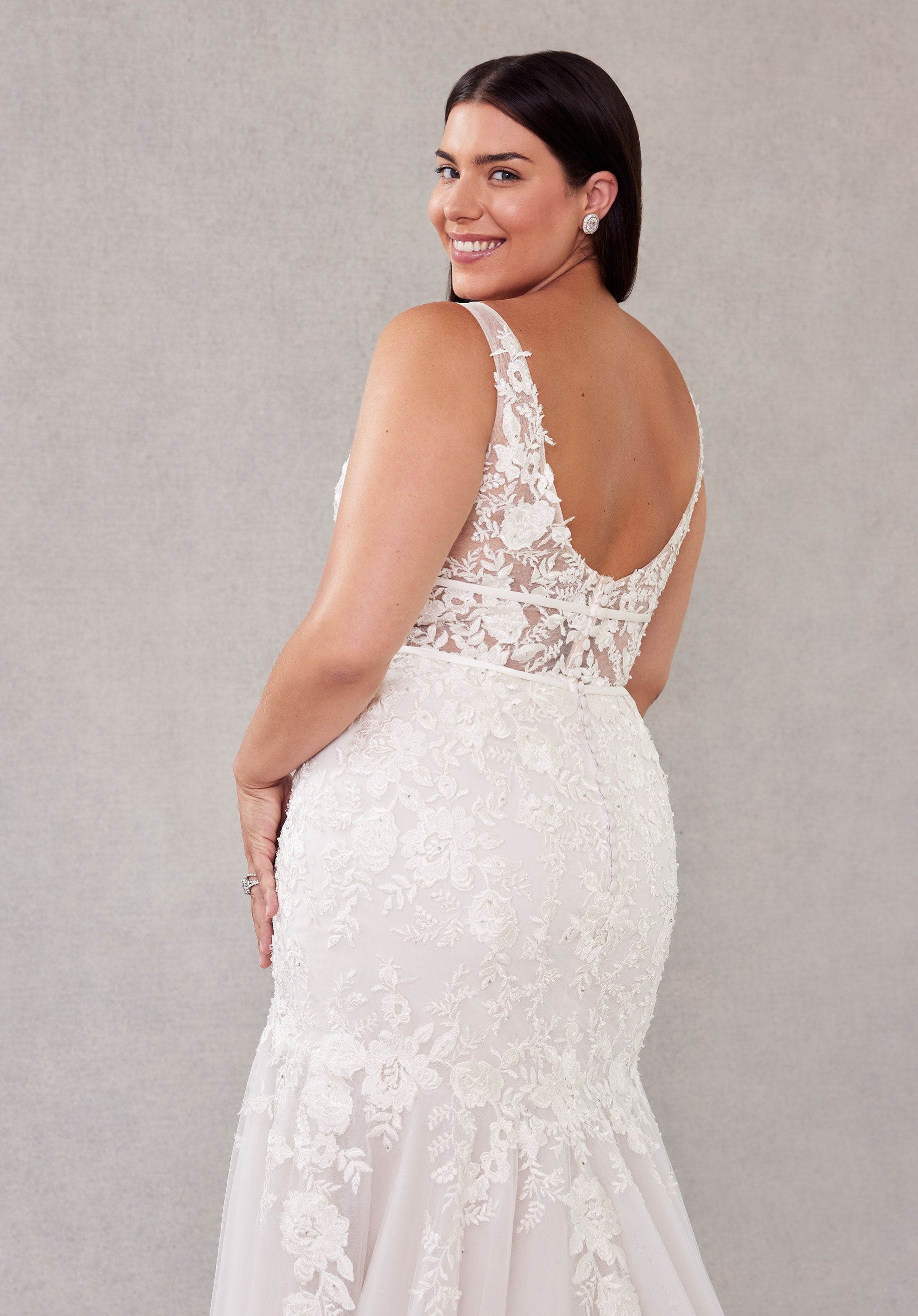 Wedding Dresses Long Mermaid Plus Size Wedding Dress Ivory/Champagne/Honey
