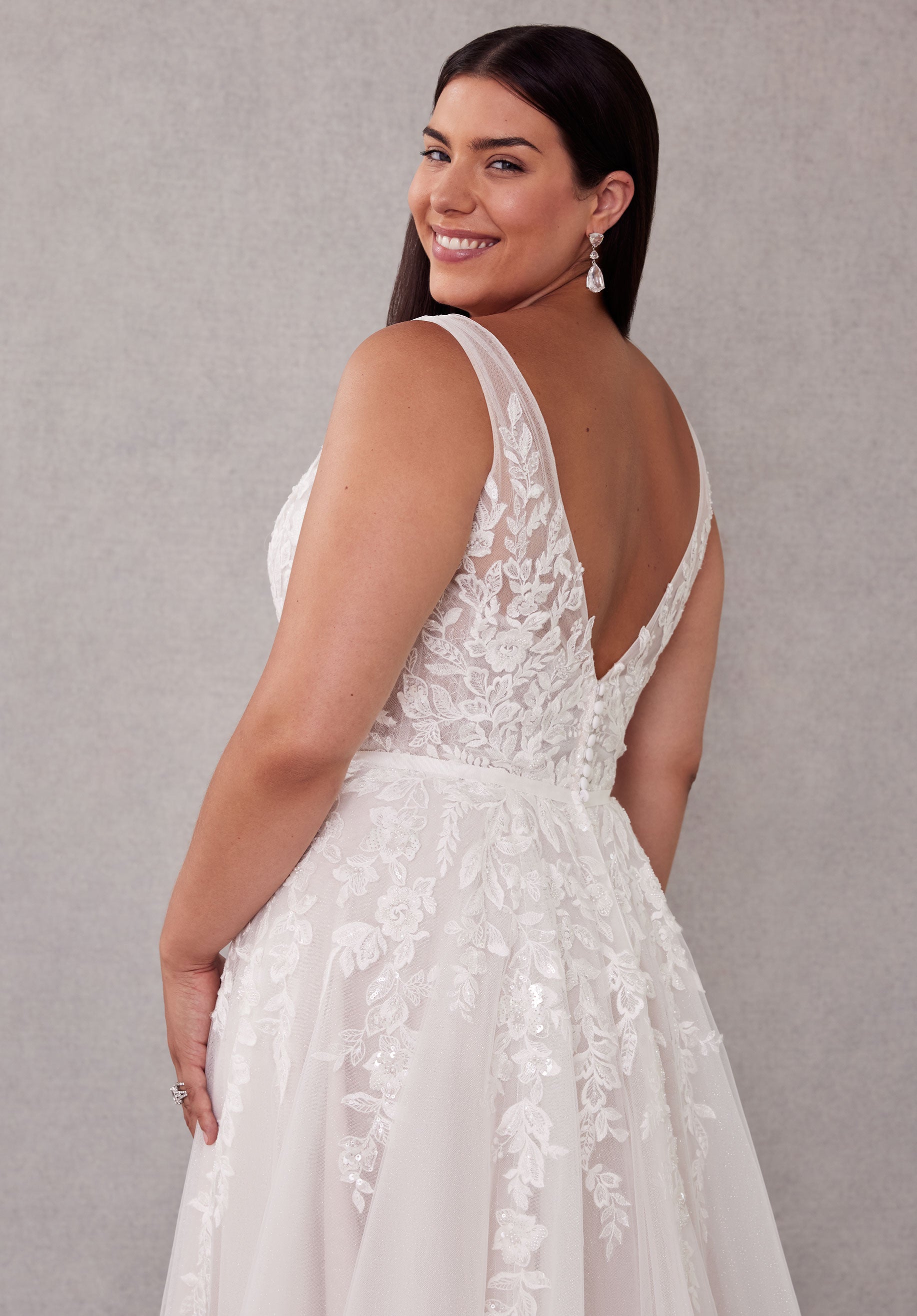 Wedding Dresses Plus Size Long Lace Wedding Dress Ivory/Sand/Honey
