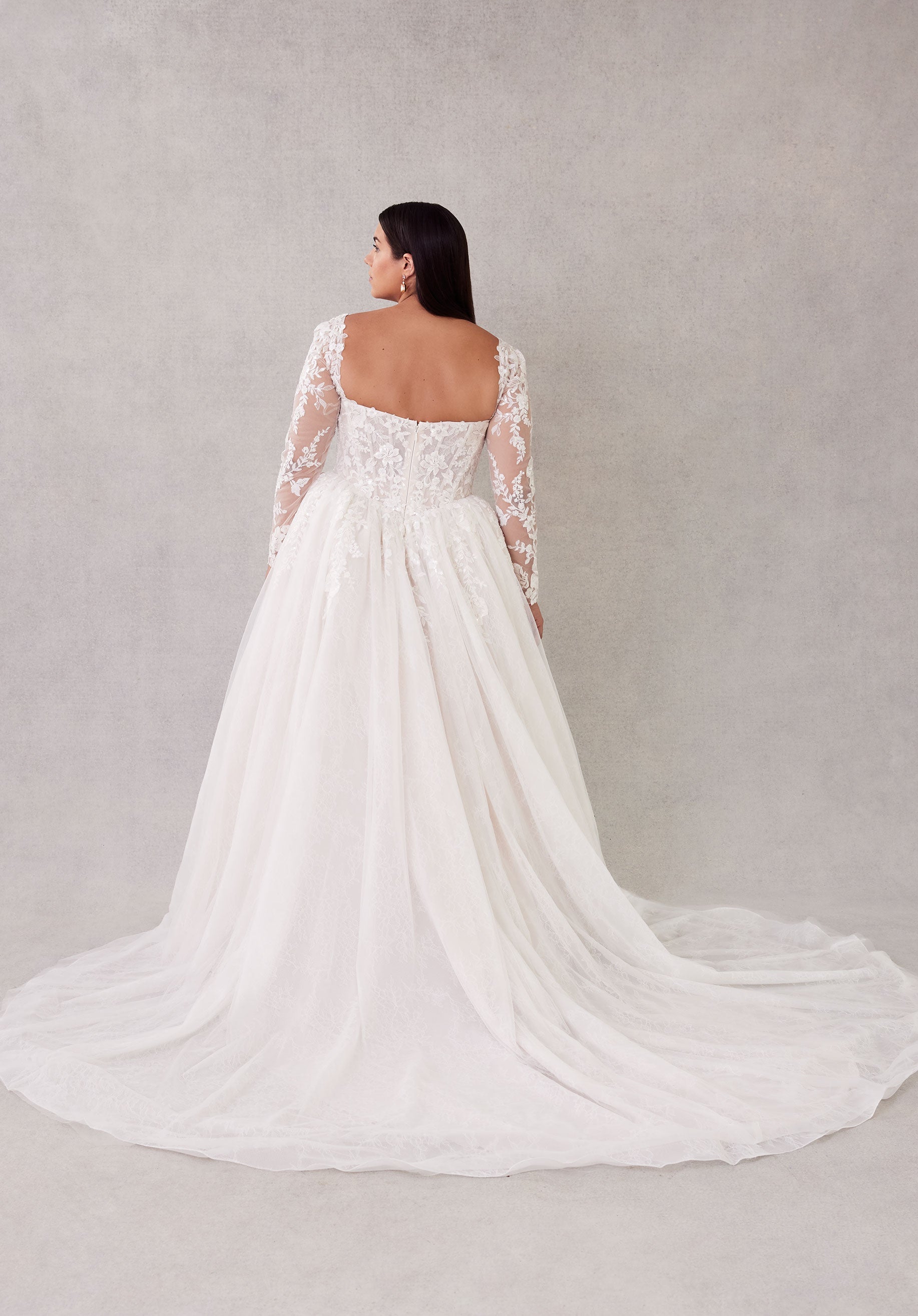 Wedding Dresses Long Ball Gown Plus Size Lace Wedding Dress Ivory/Sand/Honey