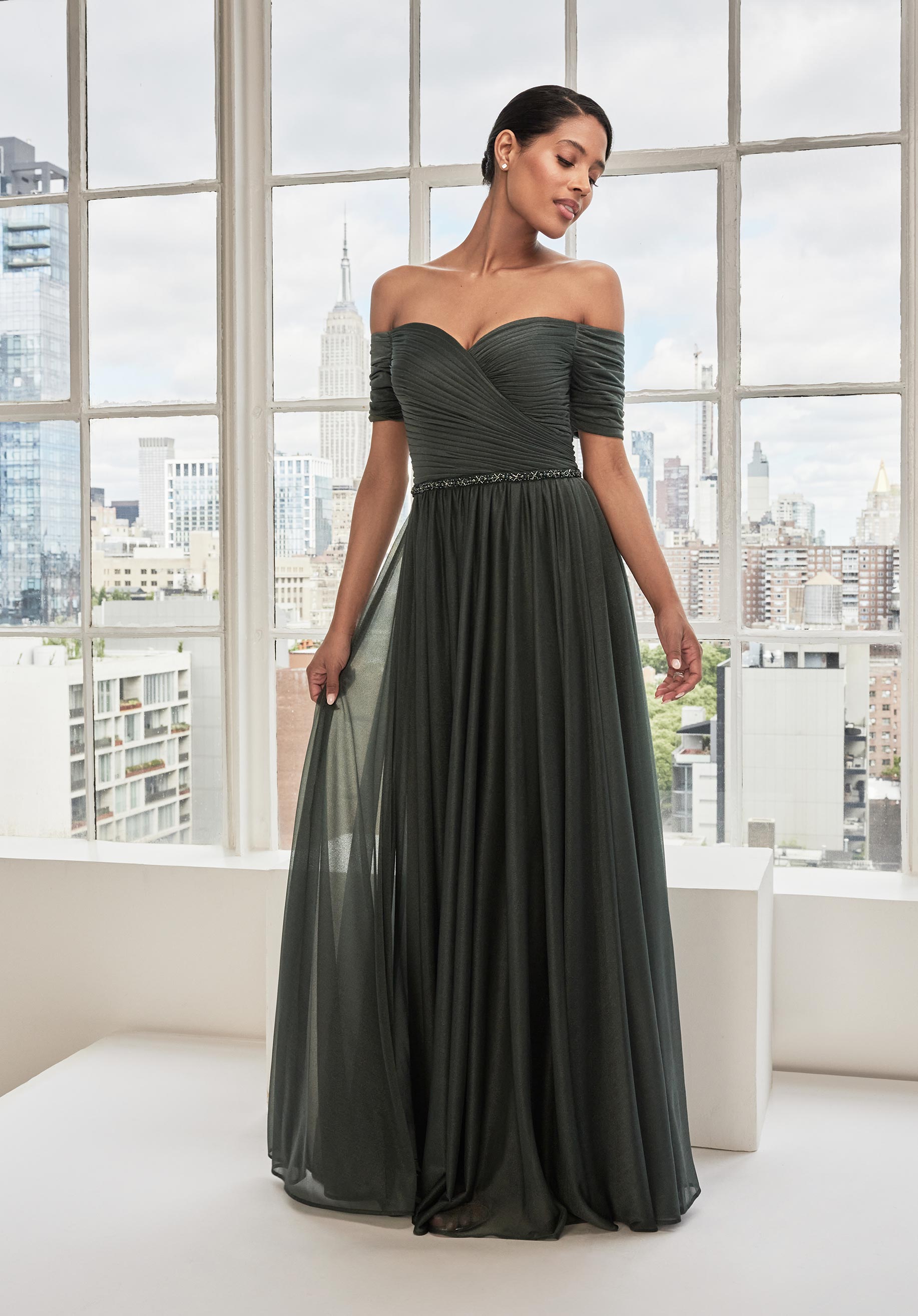 Formal Dresses A Line Long Formal Evening Dress Spruce