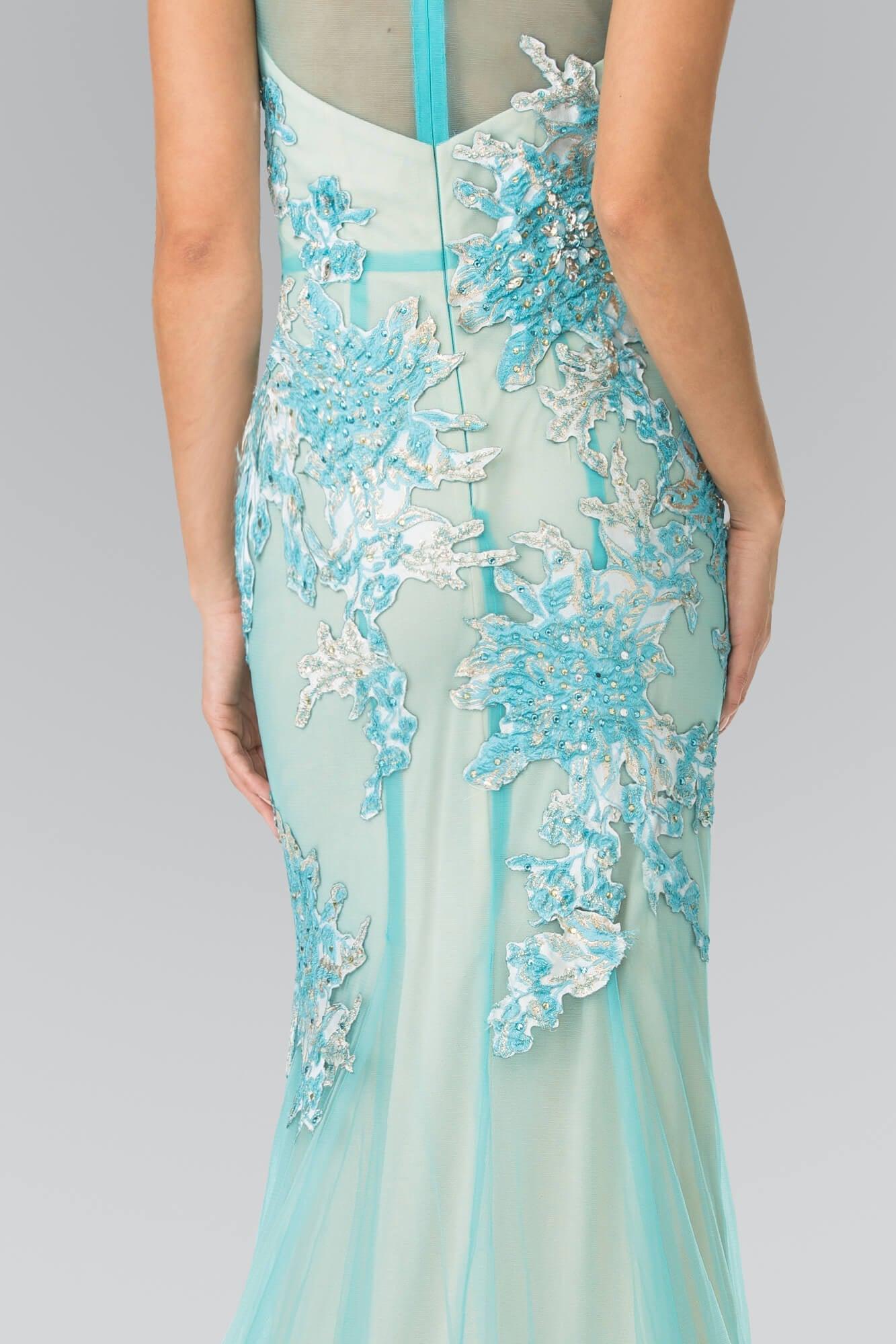 Prom Long Beaded Formal Evening Dress - The Dress Outlet Elizabeth K