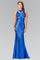Prom Long Formal Halter Neck Beaded Evening Dress - The Dress Outlet Elizabeth K