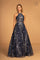 Prom Long Halter Neck Glitter Print Dress Ball Gown - The Dress Outlet Elizabeth K
