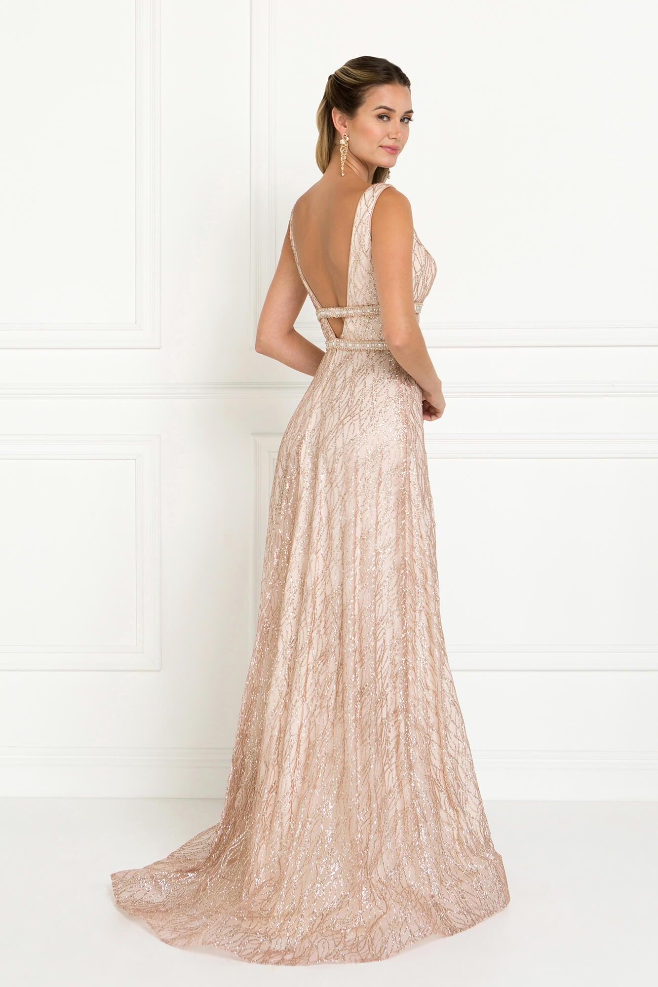 Prom Long Sleeveless Formal Evening Gown - The Dress Outlet Elizabeth K