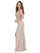 Prom Long Spaghetti Strap Formal Metallic Dress - The Dress Outlet