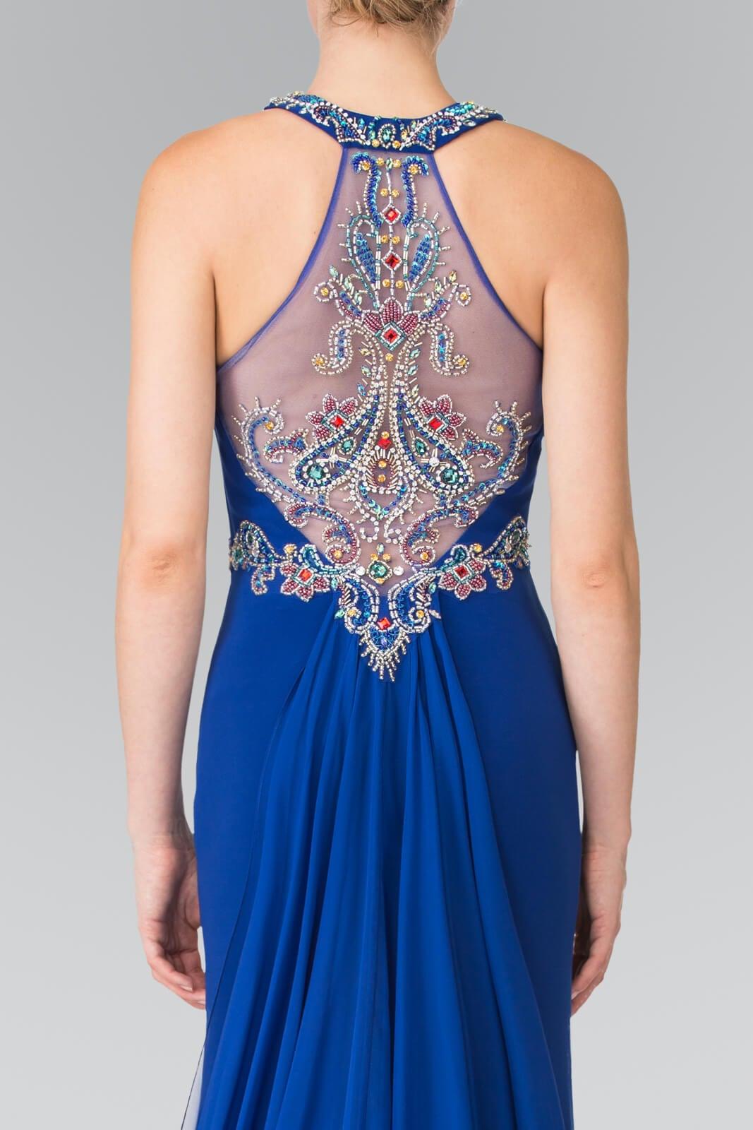 Prom Long Train Chiffon Evening Dress - The Dress Outlet Elizabeth K