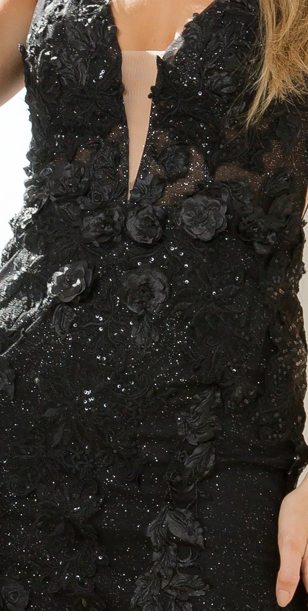 Prom Short Sleeveless Floral Cocktail Dress Sale - The Dress Outlet