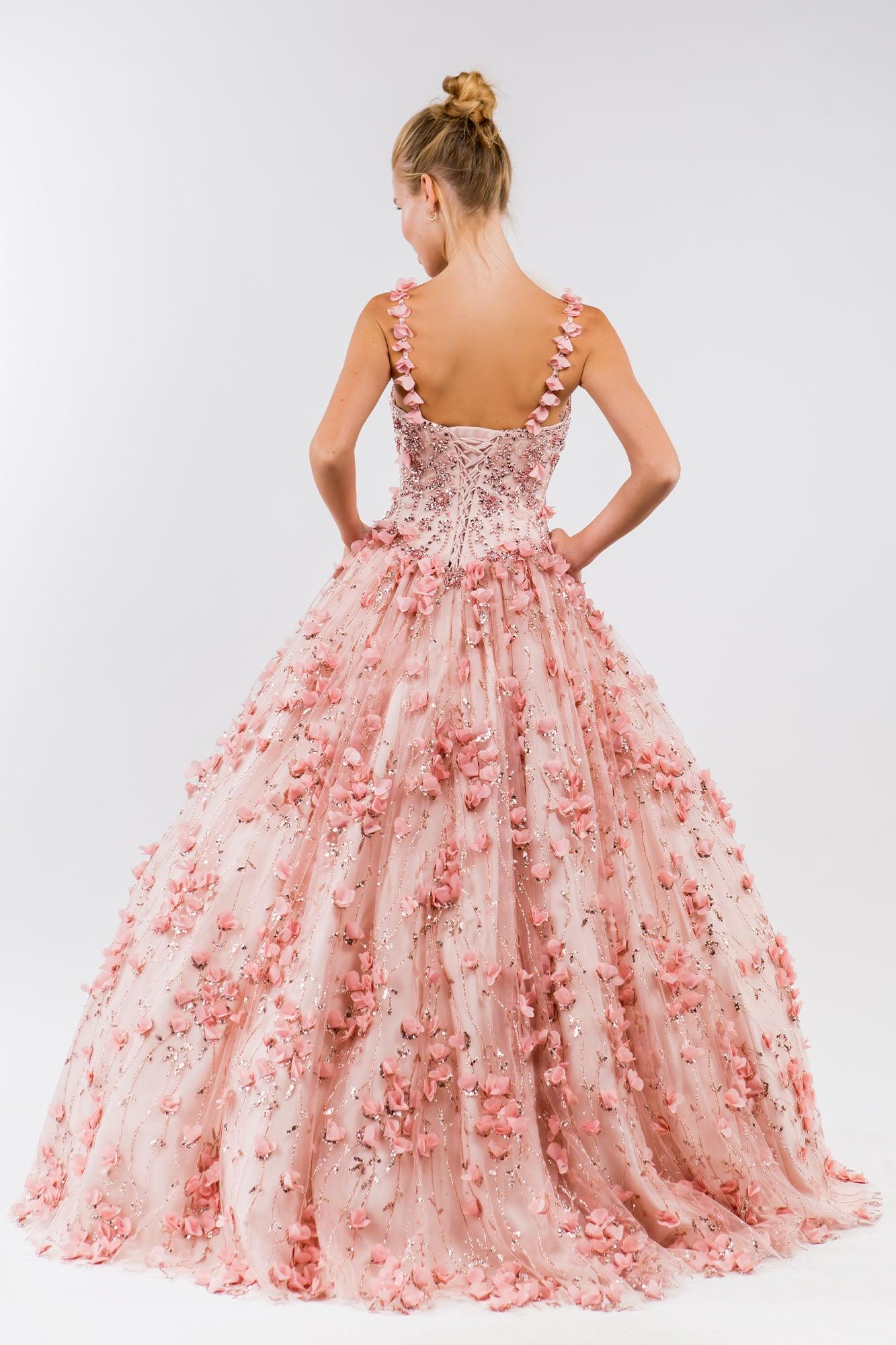 Quinceanera Sweet 16 Long Sleeveless Gown - The Dress Outlet