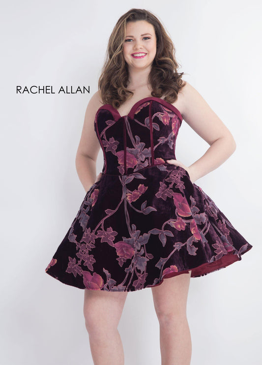 Rachel Allan Strapless Curve Short Dress - The Dress Outlet