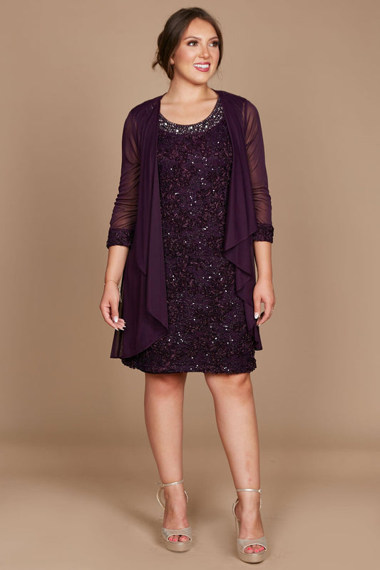 Mother of the Bride Dresses Mother of the Bride Short Dress Plum