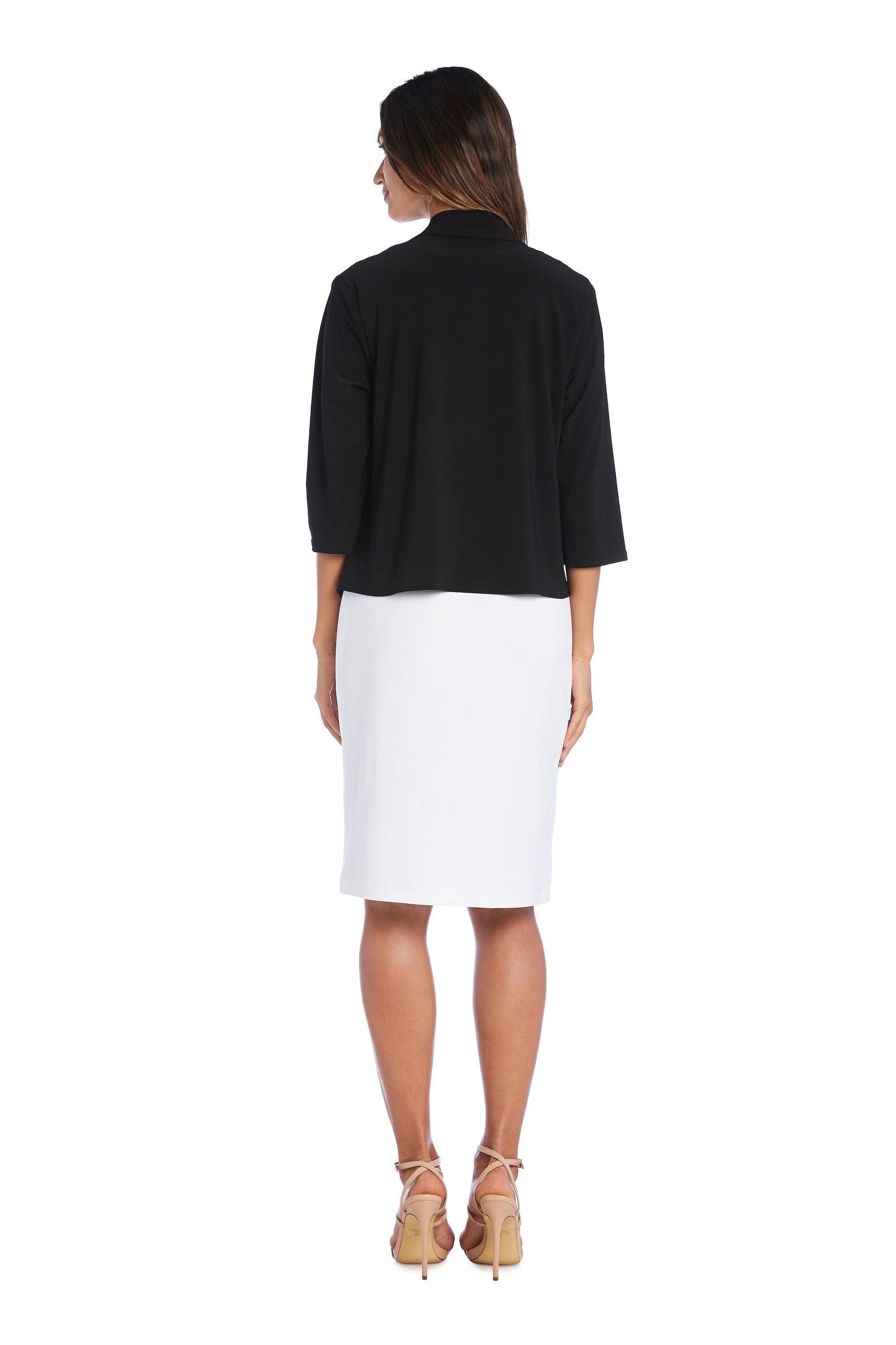 R&M Richards Formal 3/4 Sleeve Beaded Jacket 075600 - The Dress Outlet