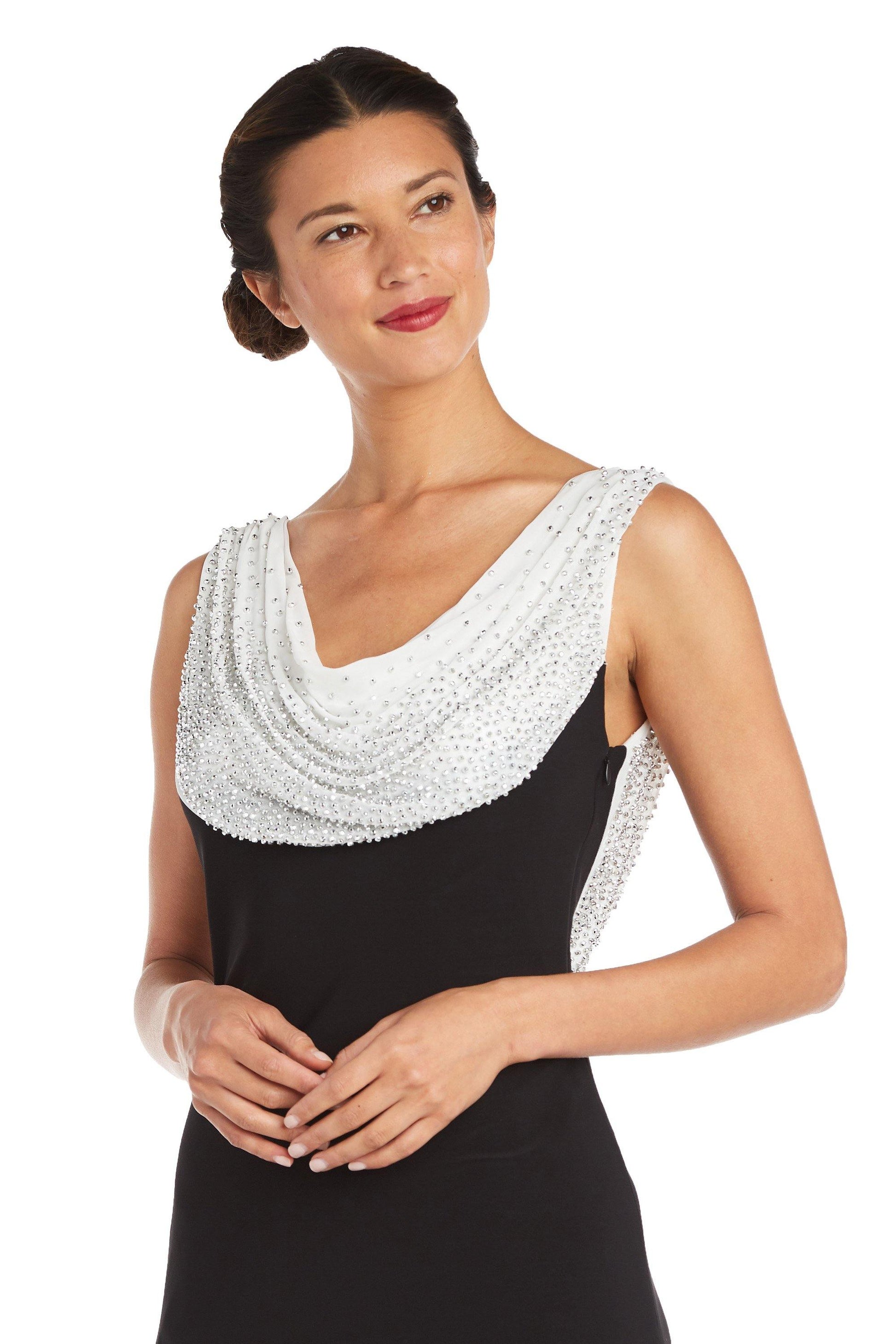 R&M Richards Long Formal Beaded Dress 9773 - The Dress Outlet