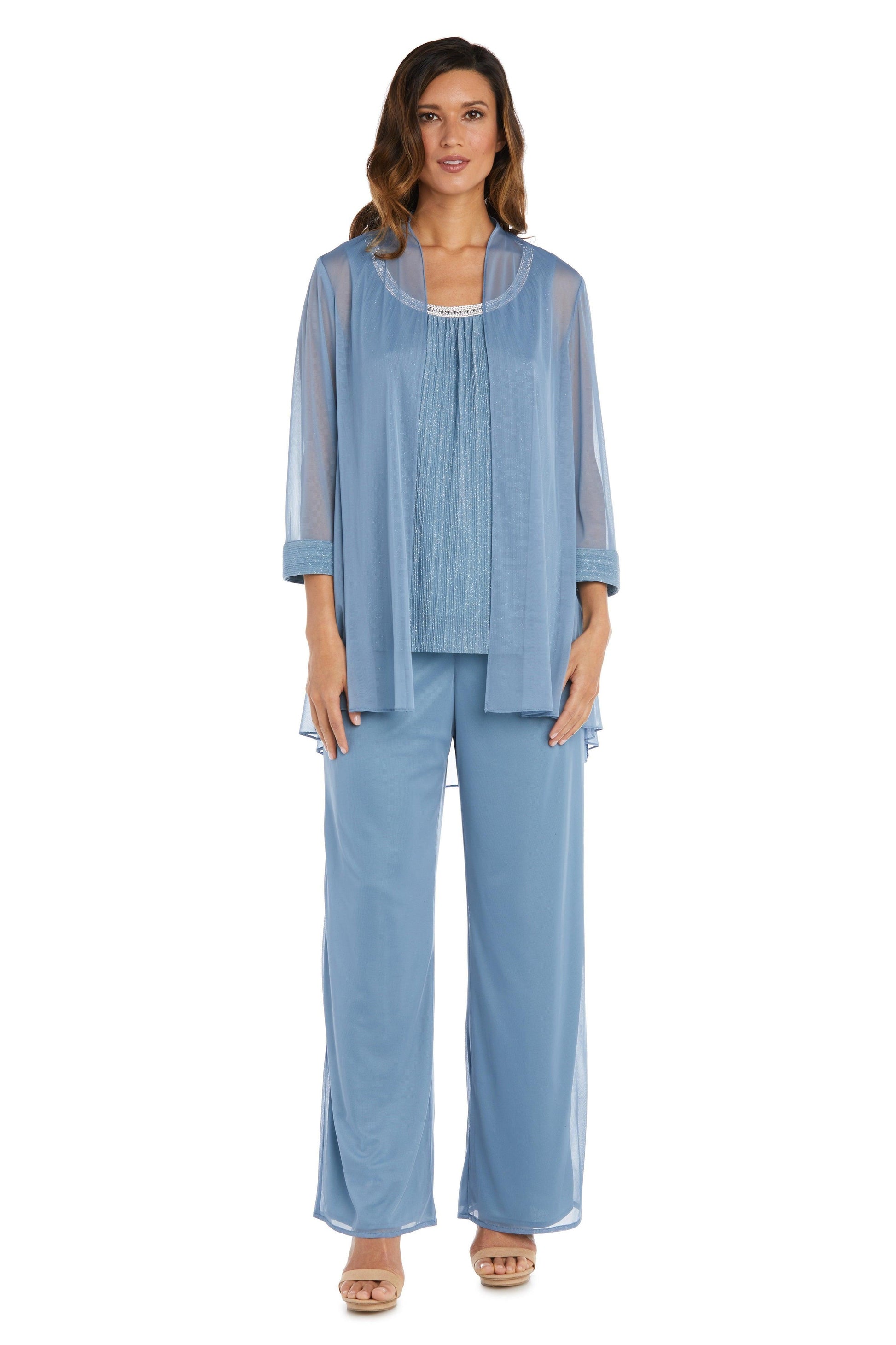 R&M Richards 2593 Long Formal Chiffon Pant Suit Sale