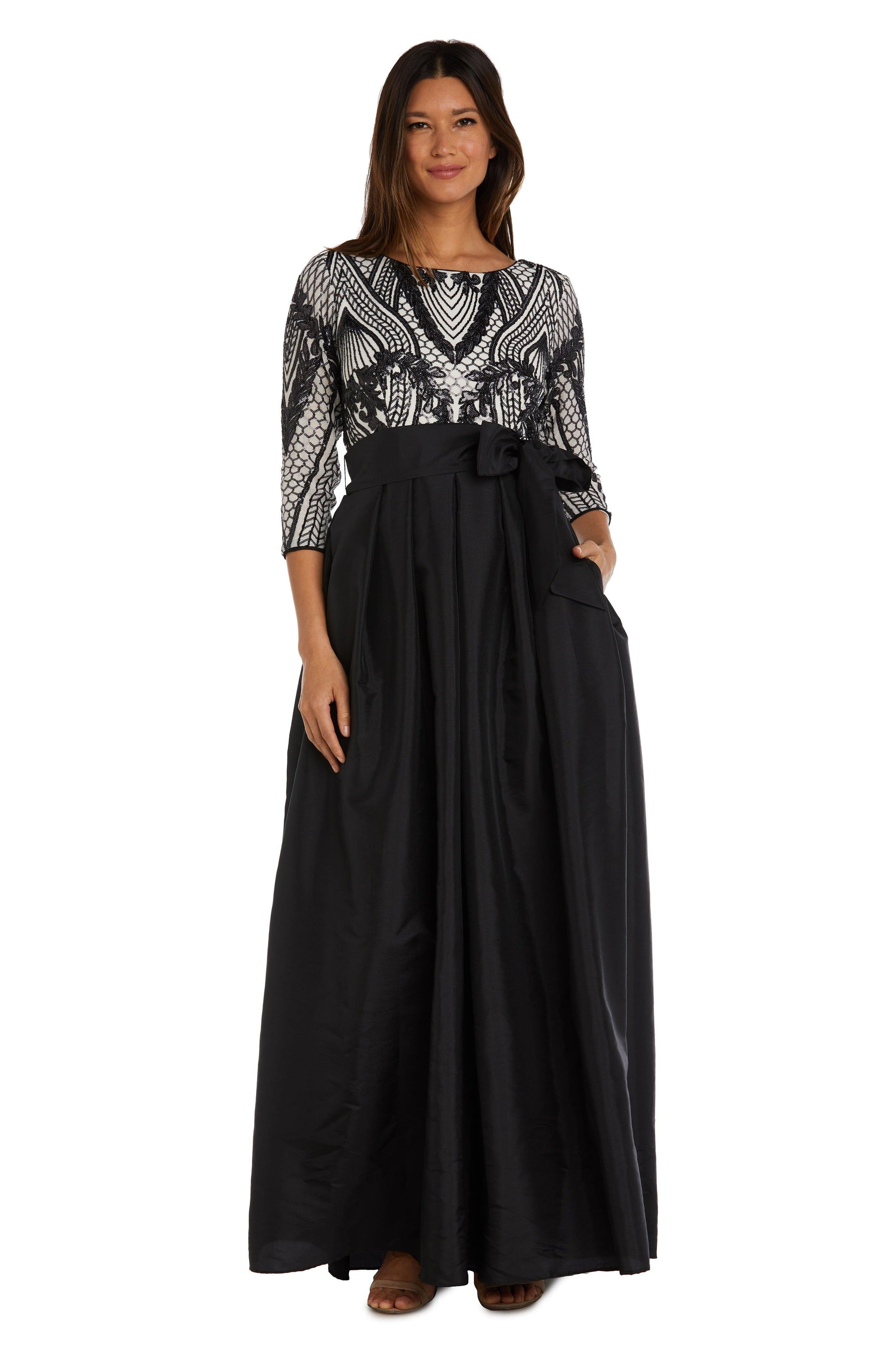 R&M Richards Long Mother of the Bride Dress 9710 - The Dress Outlet