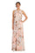 R&M Richards Long Petite Floral Print Dress 7089P - The Dress Outlet