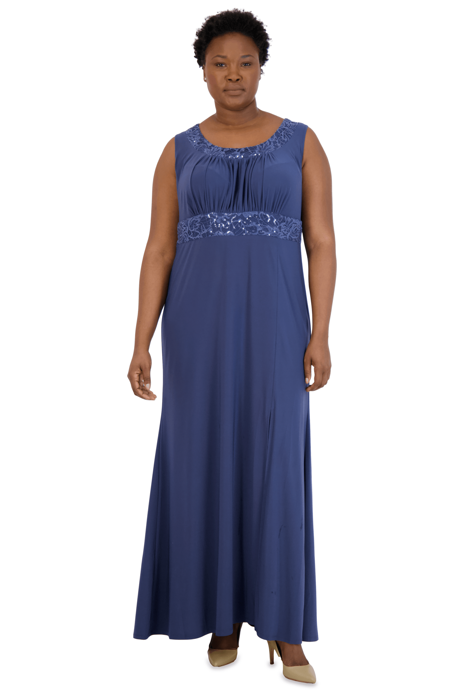 R&M Richards Long Plus Size Formal Jacket Gown 3785W - The Dress Outlet