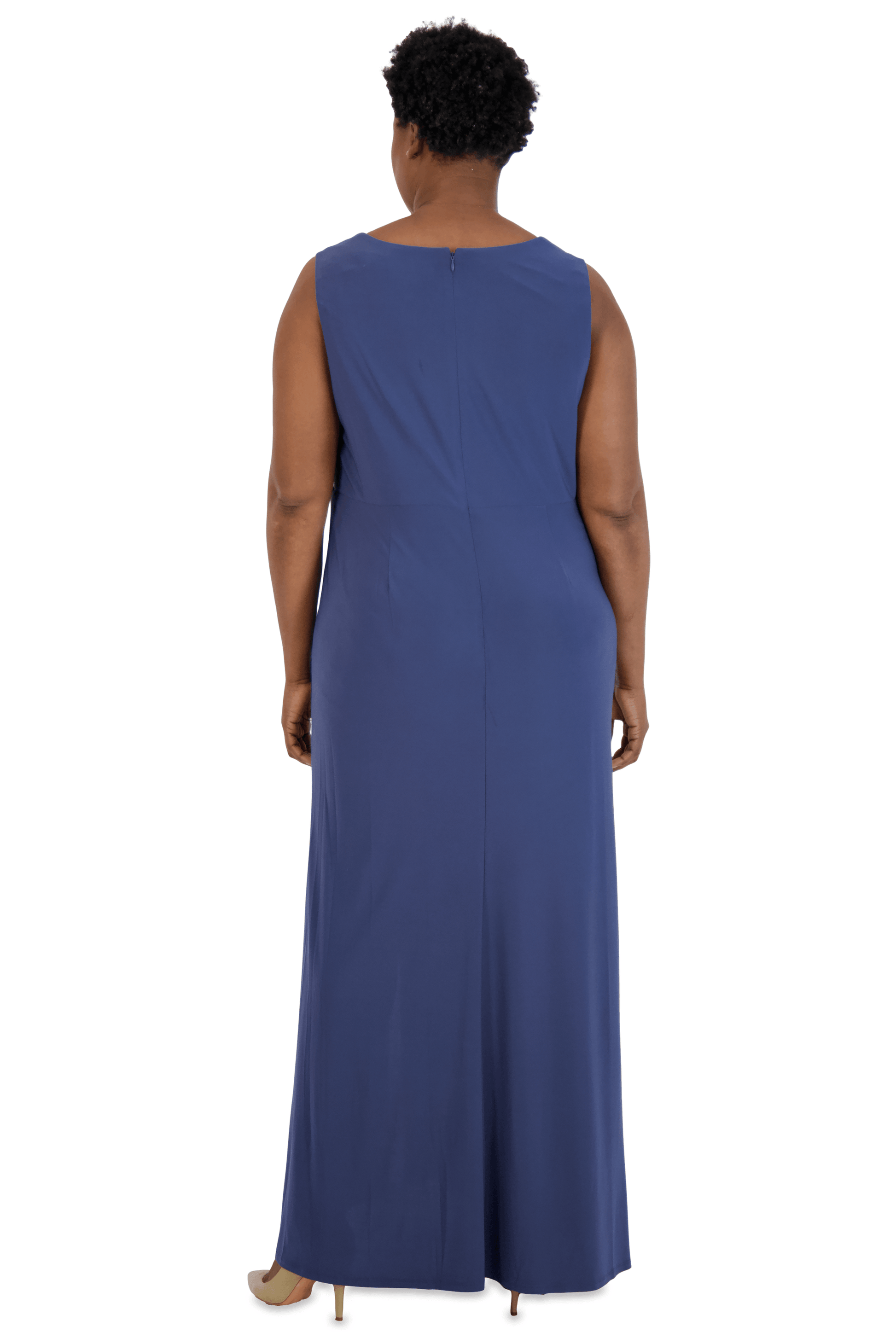 R&M Richards Long Plus Size Formal Jacket Gown 3785W - The Dress Outlet