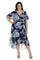 R&M Richards Plus Size Print High Low Dress Sale 9410W - The Dress Outlet