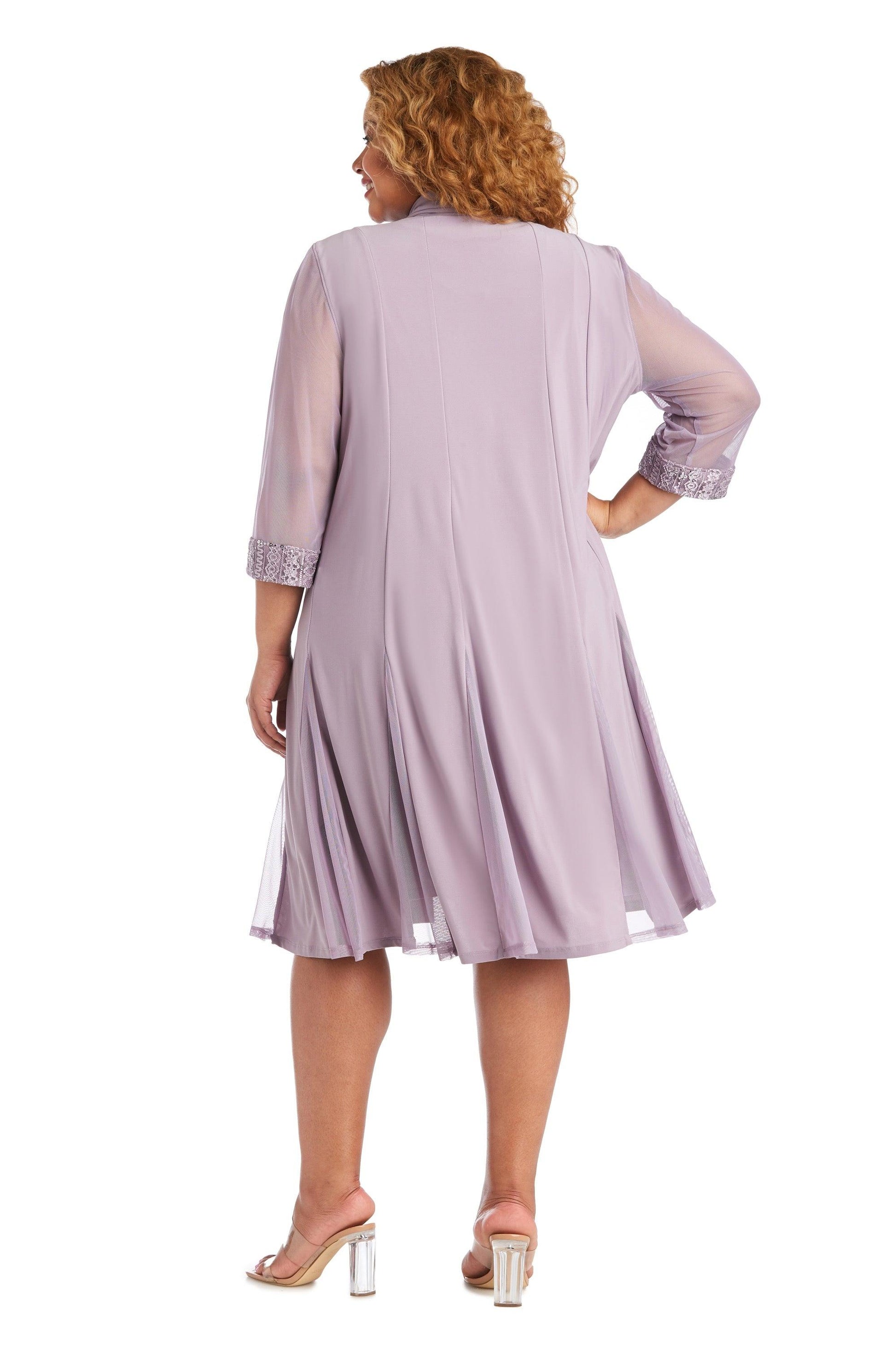 R&M Richards Plus Size Short Jacket Dress Orchid