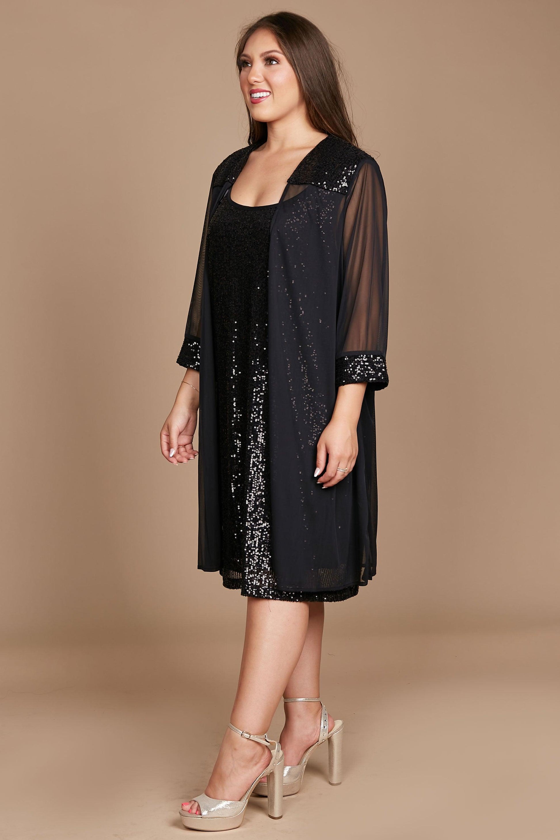 R&M Richards Short Black Formal Dress Jacket Black