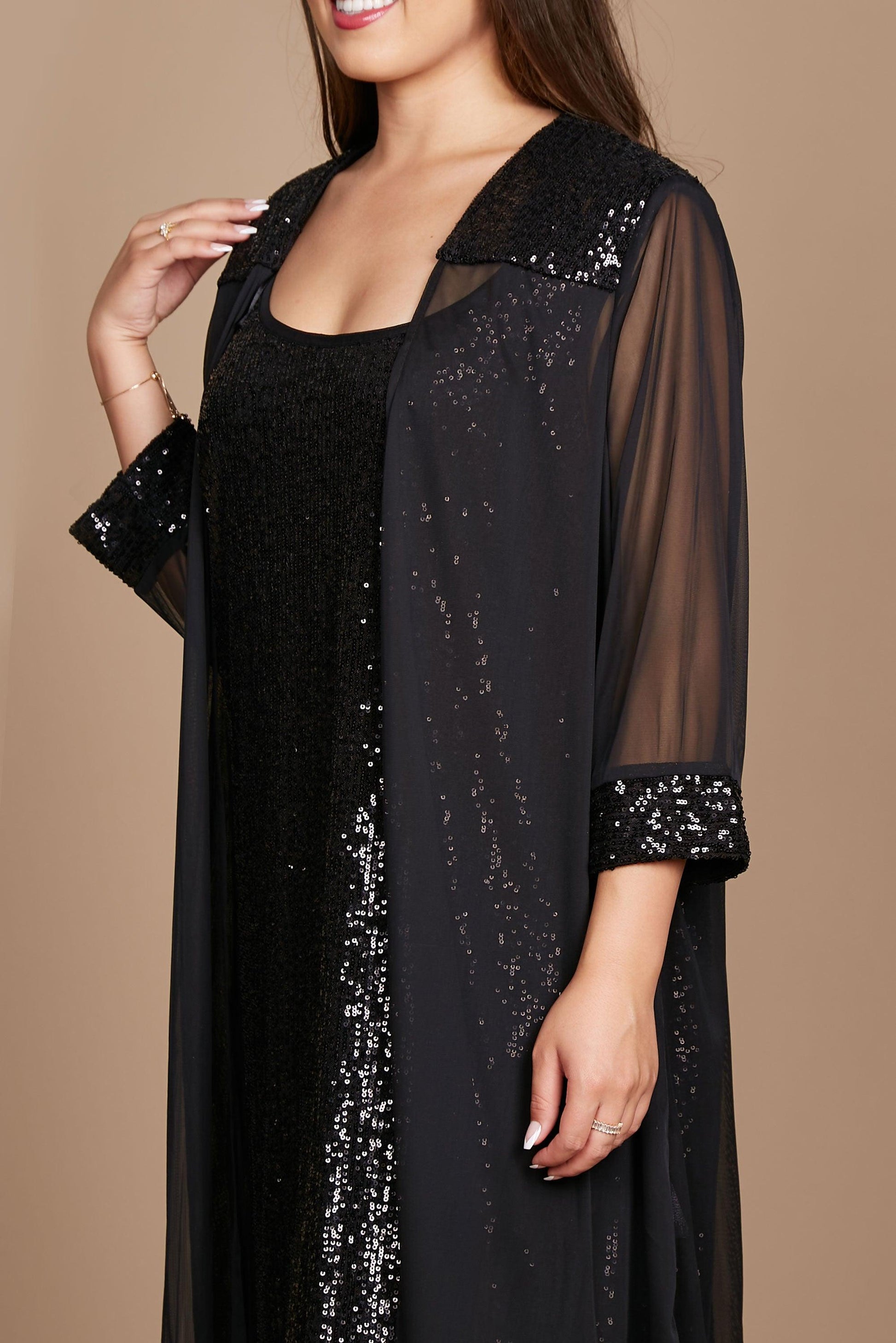 R&M Richards Short Black Formal Dress Jacket Black
