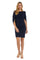 R&M Richards Short Cocktail Draped Back Dress 9471 - The Dress Outlet