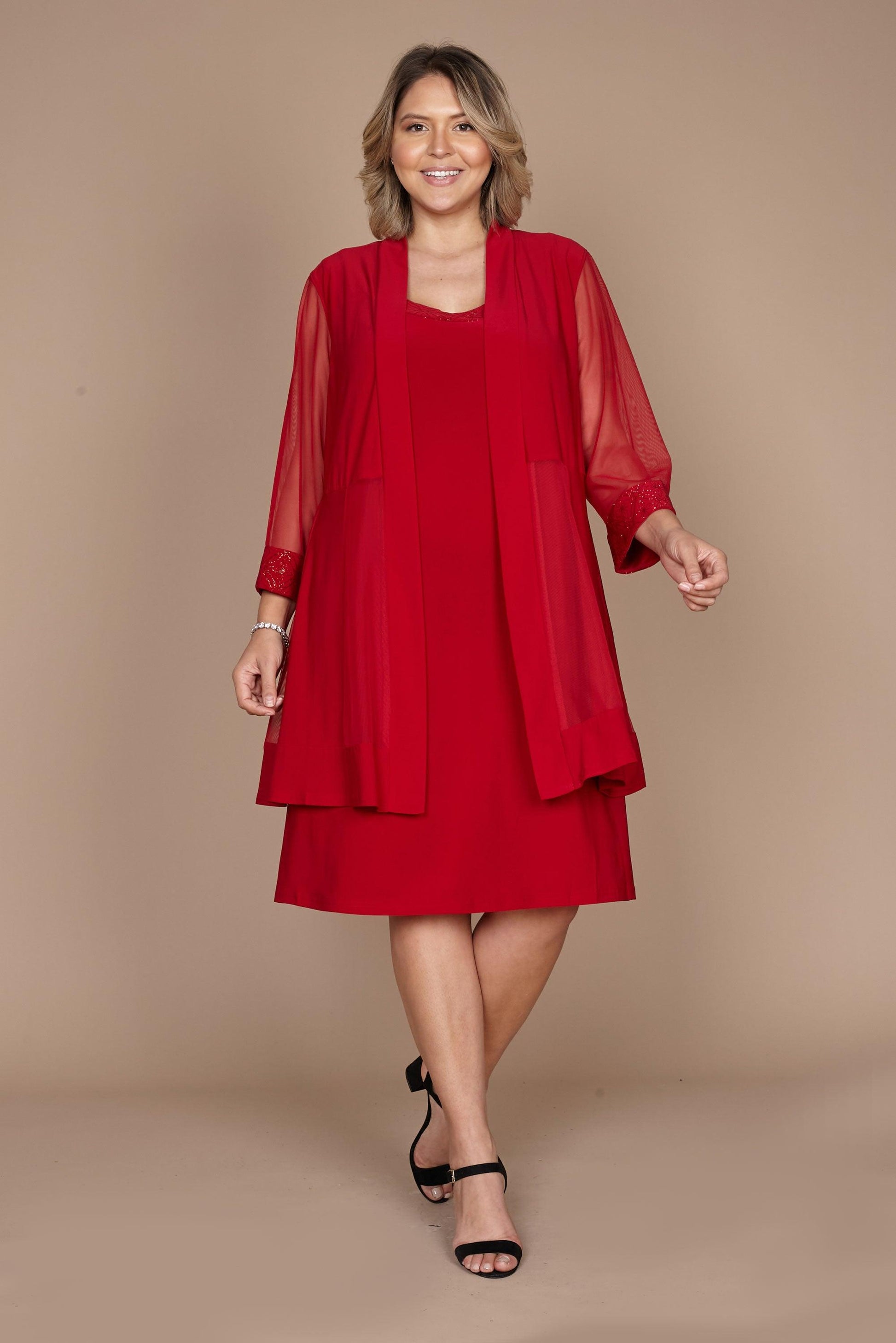 R&M Richards Short Formal Petite Jacket Dress 8271P - The Dress Outlet
