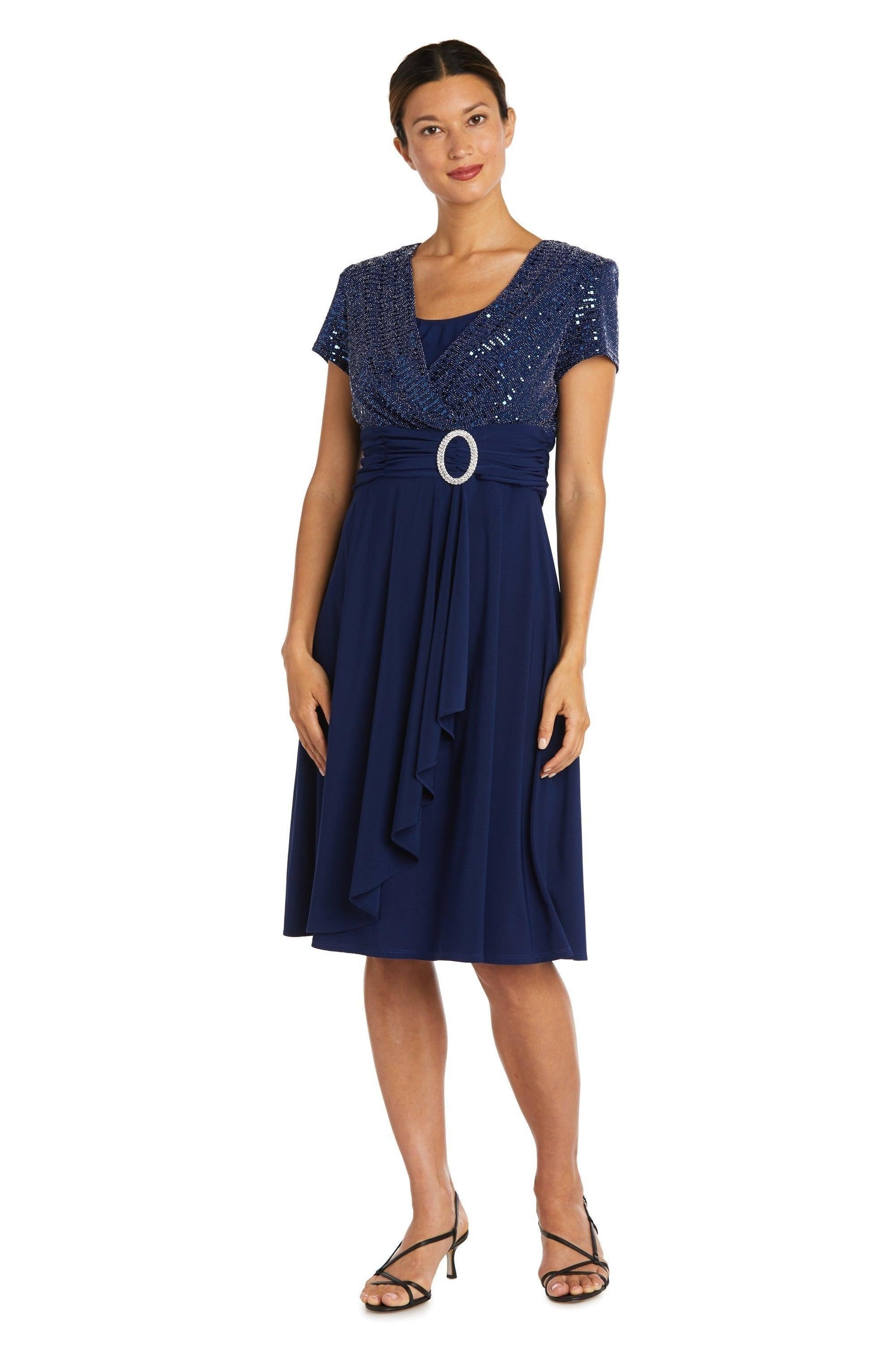 R&M Richards Short Plus Size Cocktail Dress 9119W Sale - The Dress Outlet
