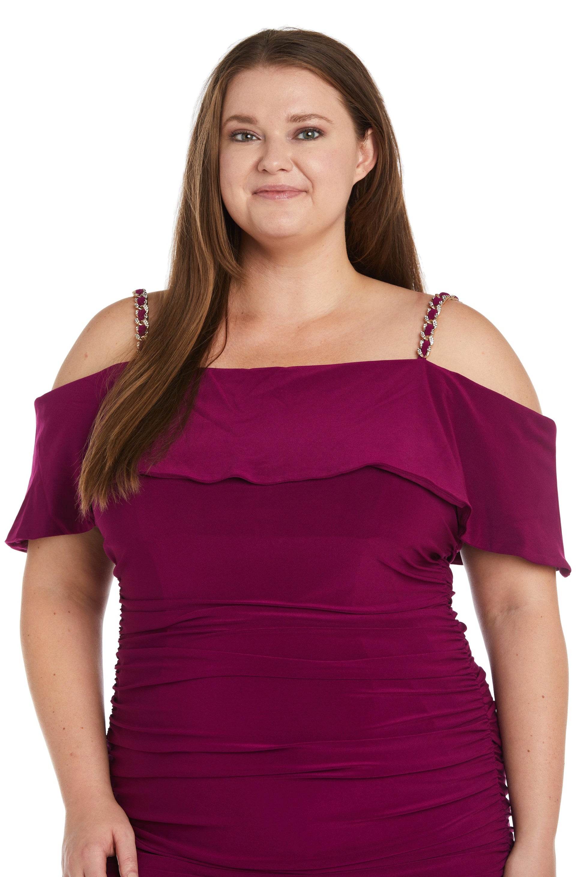 R&M Richards Short Plus Size Cocktail Dress 9377W - The Dress Outlet