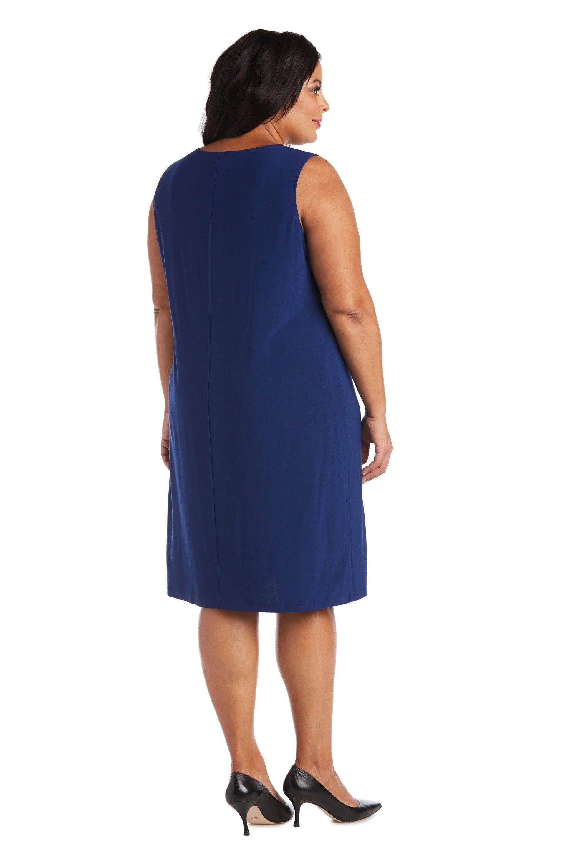 R&M Richards Short Plus Size Jacket Dress 7373W - The Dress Outlet