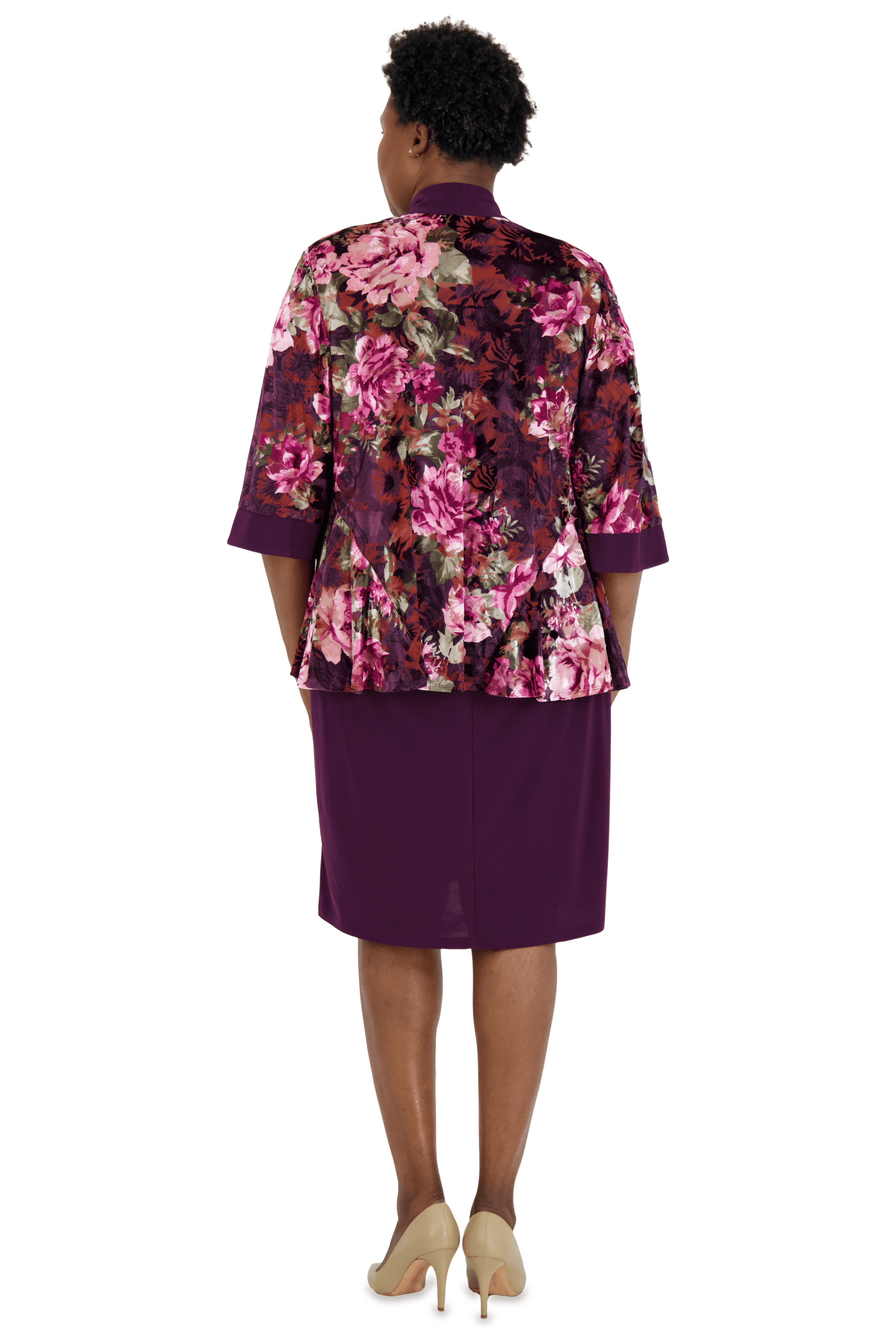 R&M Richards Short Plus Size Jacket Dress 7679W - The Dress Outlet
