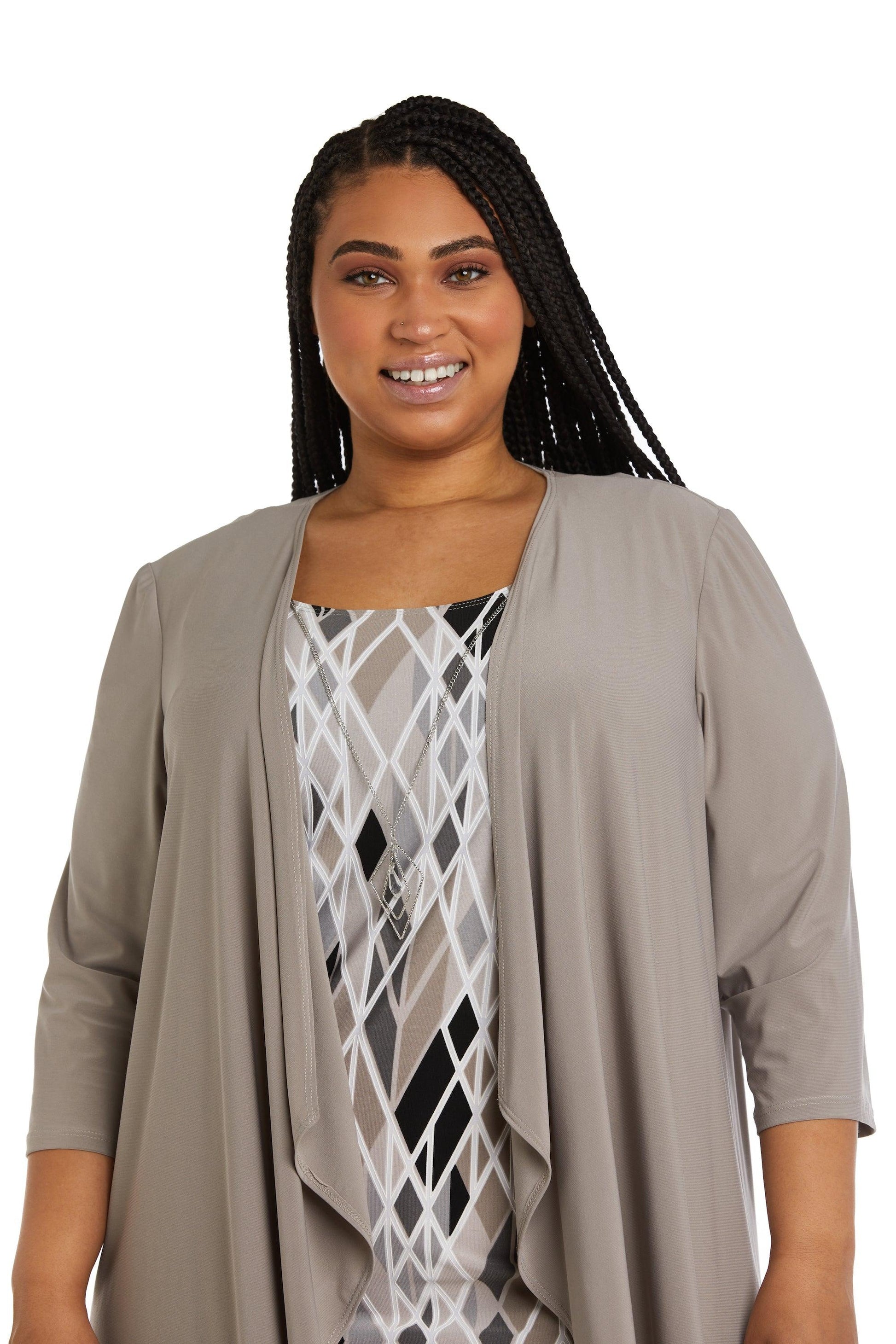 R&M Richards Short Plus Size Jacket Dress 7987W - The Dress Outlet