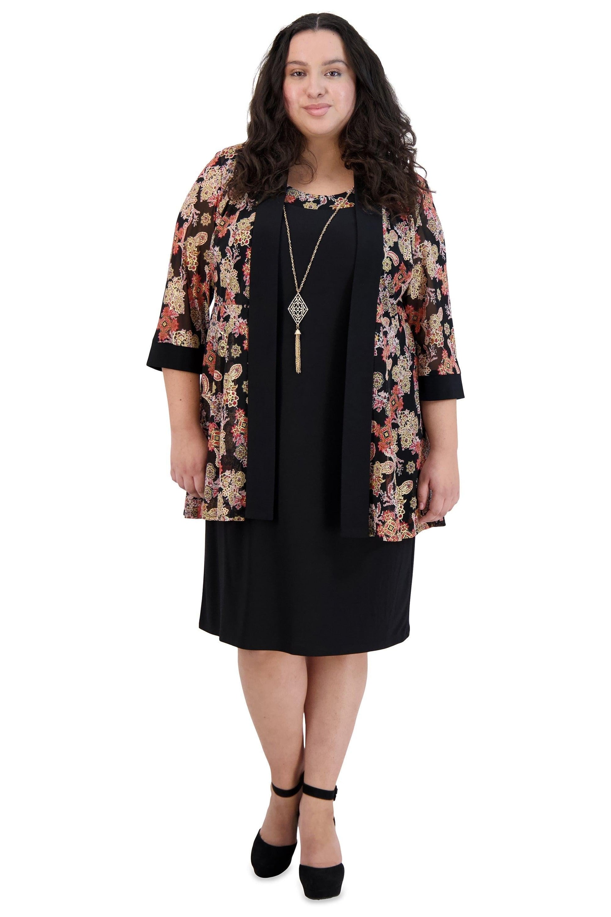 R&M Richards Short Plus Size Jacket Dress 9043W - The Dress Outlet