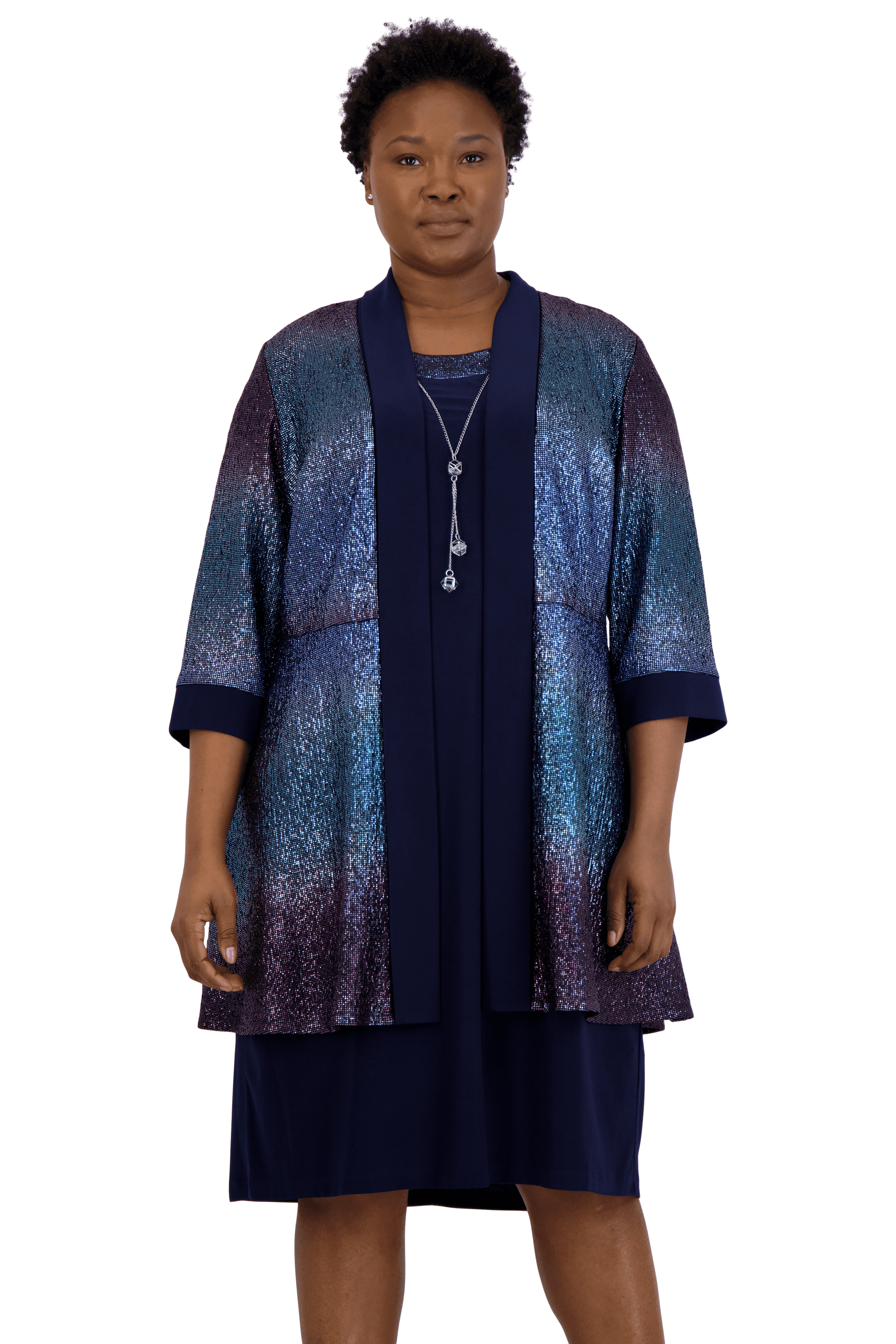 R&M Richards Short Plus Size Jacket Dress 9068W - The Dress Outlet