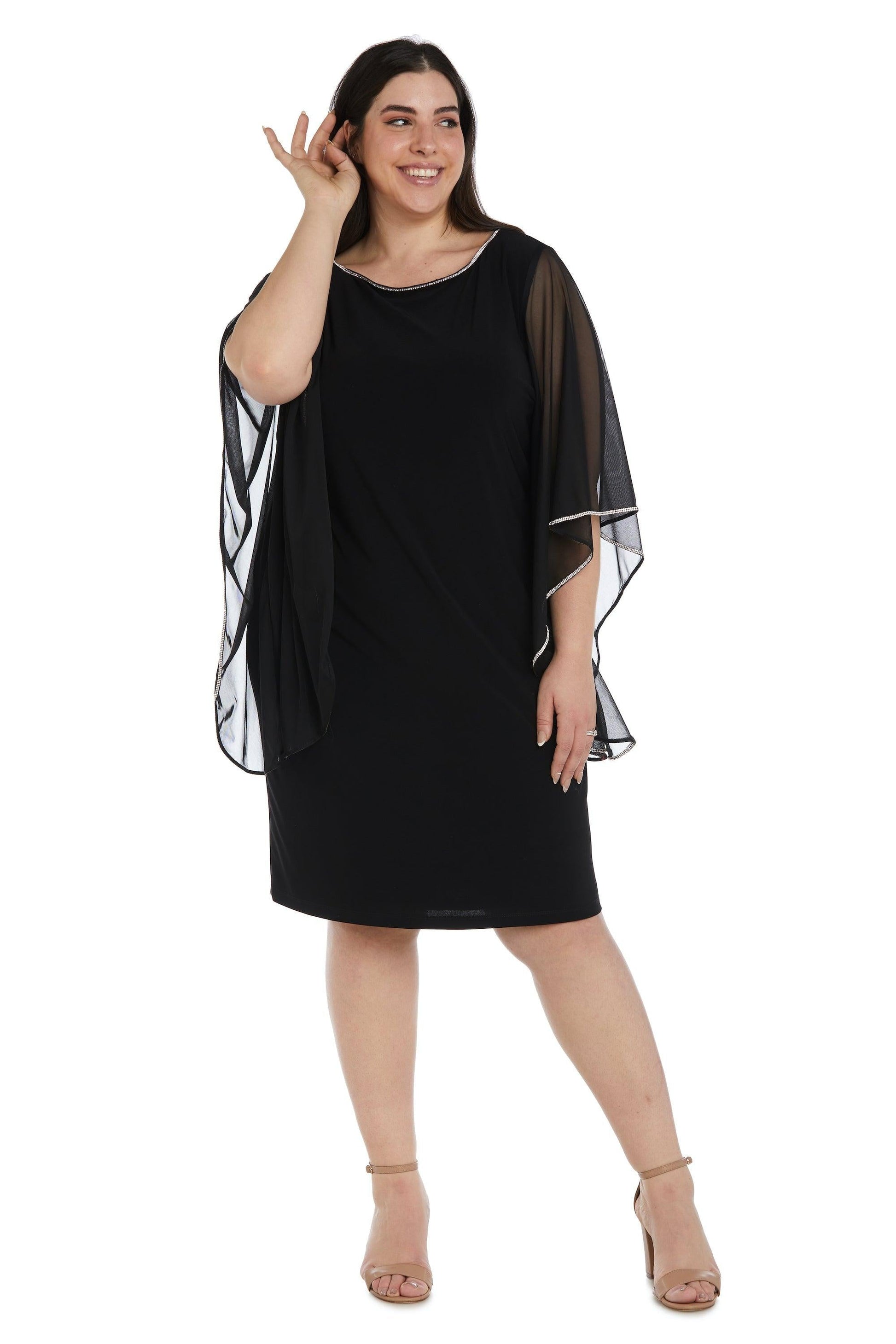 R&M Richards Short Sleeve Plus Size Dress 2678W - The Dress Outlet