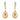 Rhinestone Encrust Diamond Open Teardrop Earrings - The Dress Outlet