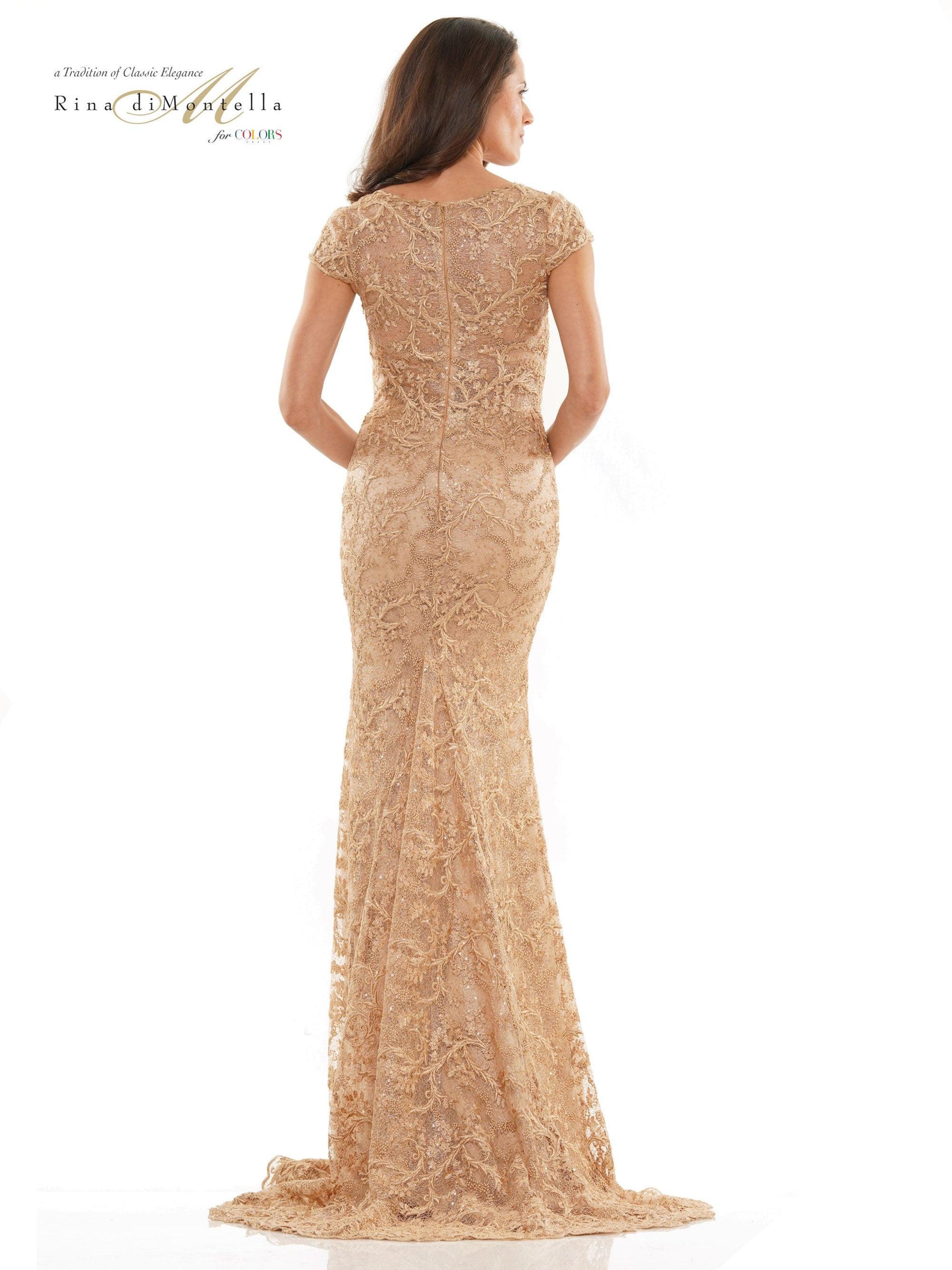 Rina di Montella Long Mother of the Bride Gown 2803 - The Dress Outlet