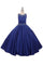 Satin and Sequin Ball Gown Flower Girl Dess - The Dress Outlet Cinderella Couture