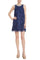 Cocktail Dresses Short Cocktail Floral Embroidered Mini Dress Navy