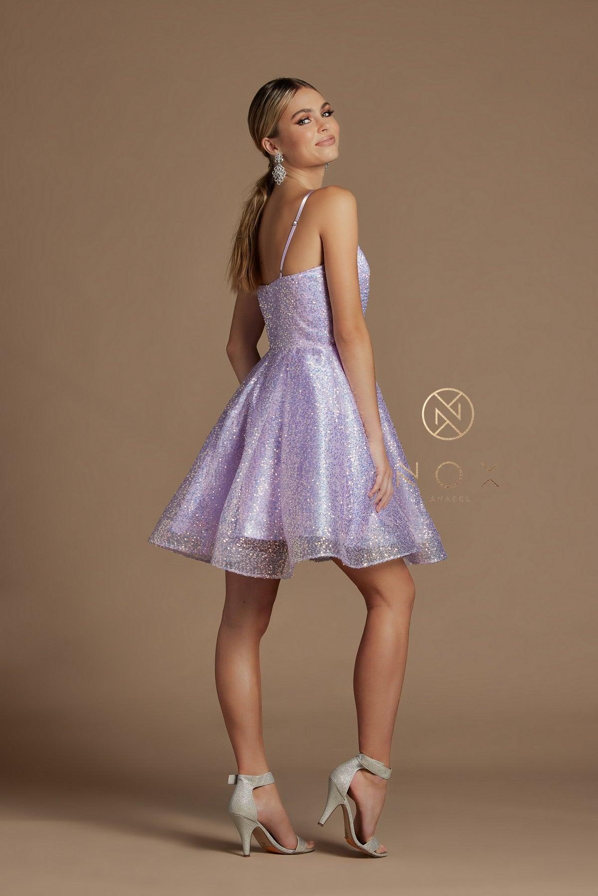 Sequins Cocktail Short Homecoming Dress - The Dress Outlet