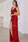 Prom DressesProm Long Fitted Slit Sequin Evening Formal Dress Red