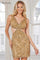 Cocktail Dresses Prom Short Fitted Sequin Cocktail Dress Gold