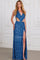Prom Dresses Sequined Fitted Formal Long Prom Dress Sapphire