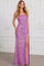 Prom Dresses Fitted Sequin Prom Long Formal Dress Lilac