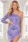 Cocktail Dresses Prom Fitted Slit Short Cocktail Dress Periwinkle