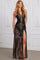 Prom Dresses Prom Beaded Sequin Long Formal Evening Dress Black Nude